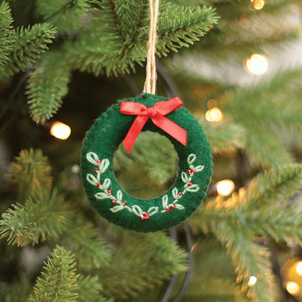 Wreath Felt Ornament