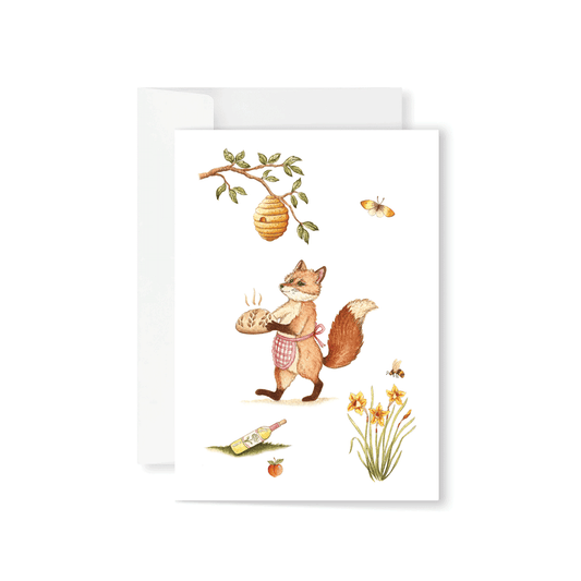 Woodland Picnic Fox Greeting Card