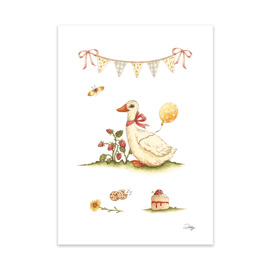 Woodland Picnic Goose Print