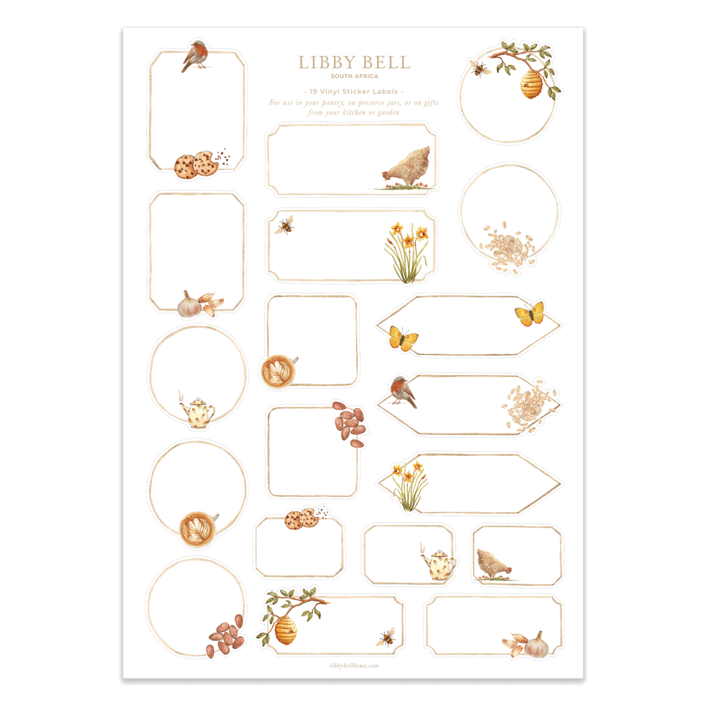 Grains Pantry Labels Sticker Sheet