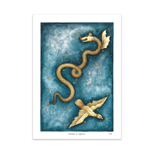 Hydra & Aquila (Mythological Creatures) Print