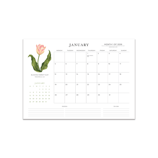 2026 A4 Deskpad Calendar (Medium)