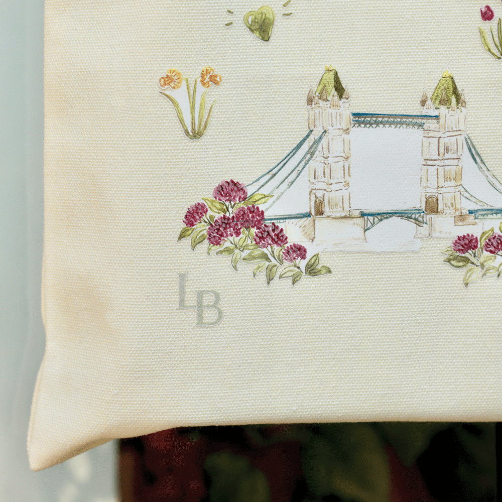 London in Bloom Canvas Tote Bag