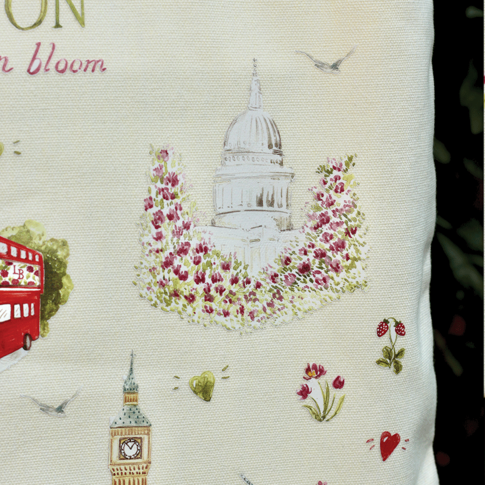 London in Bloom Canvas Tote Bag