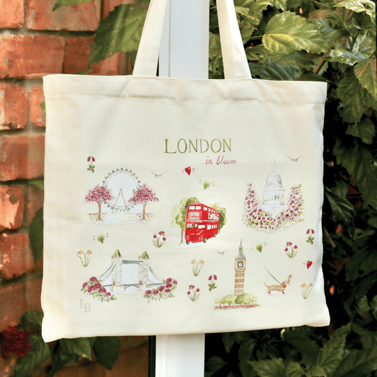 London in Bloom Canvas Tote Bag