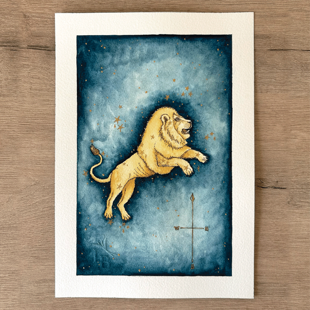 The Lion 'Leo'  - Unframed Original Painting