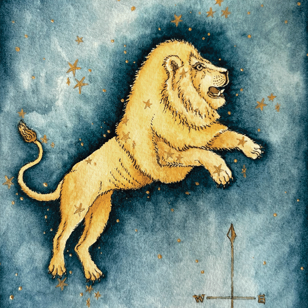 The Lion 'Leo'  - Unframed Original Painting