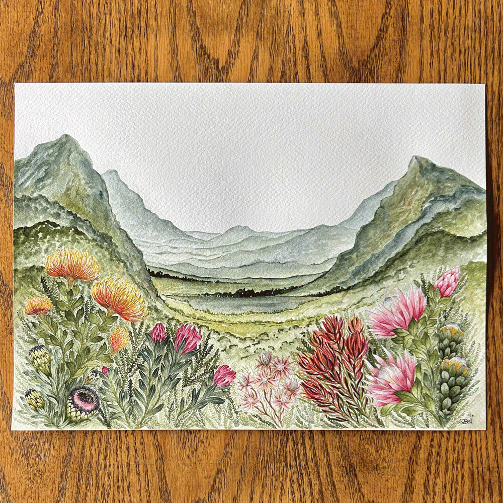 Protea Valley - Unframed Original Painting