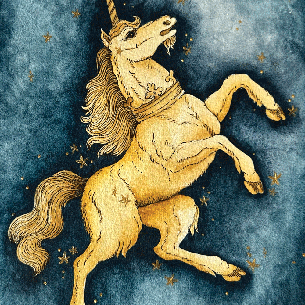 The Unicorn 'Monoceros'  - Unframed Original Painting