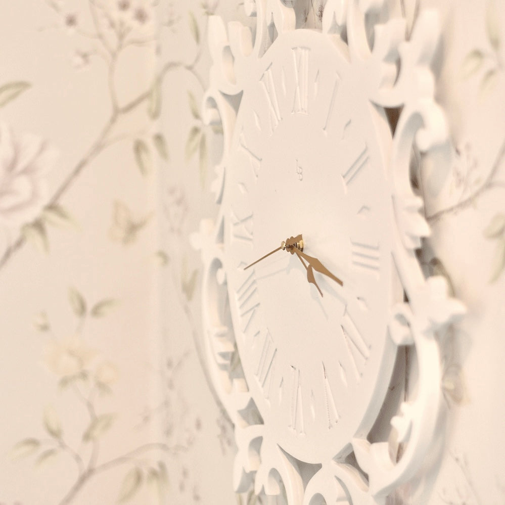 Filigree Wooden Wall Clock