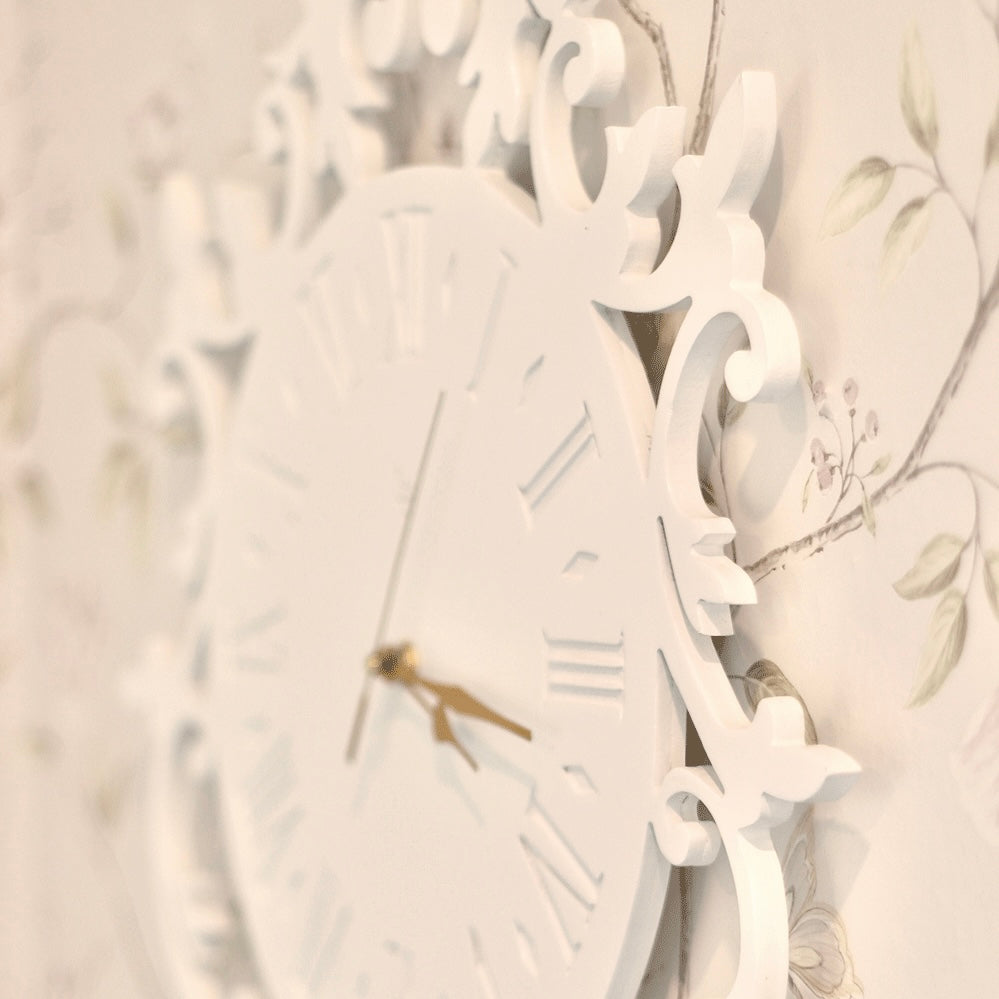 Filigree Wooden Wall Clock