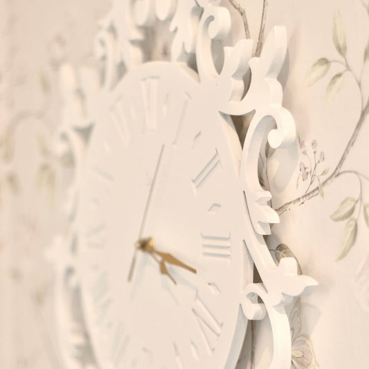 Filigree Wooden Wall Clock