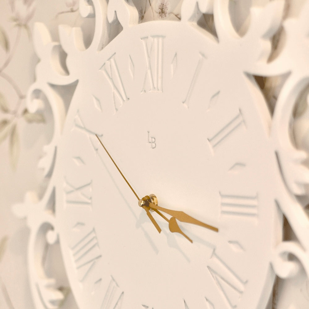 Filigree Wooden Wall Clock