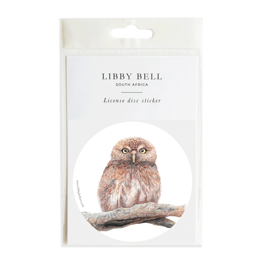 Pearl Spotted Owl License Disc sticker