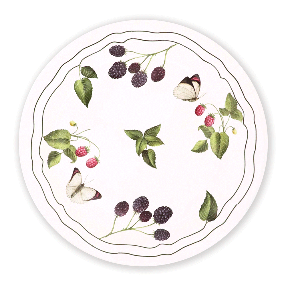 Raspberries & Blackberries 10" Plate Set