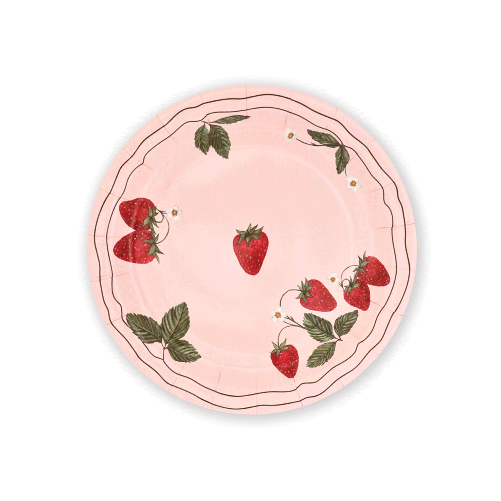 Strawberries 7" Plate Set