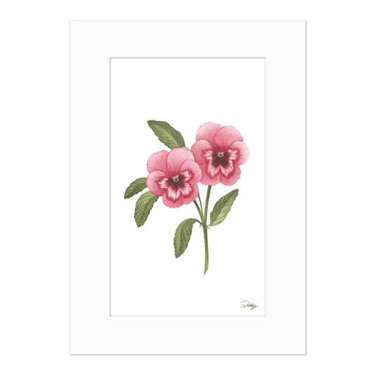 Pink Pansy Pair Print