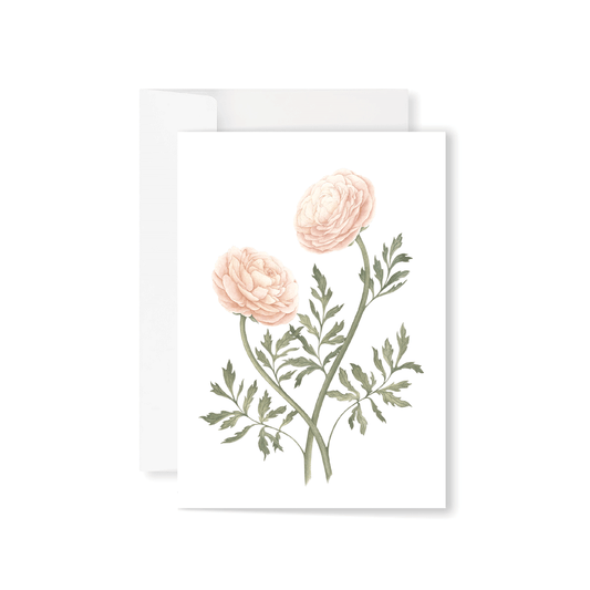 Ranunculus greeting card