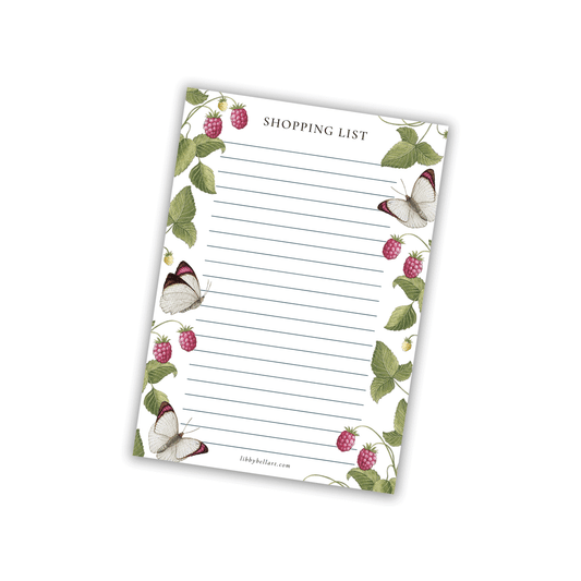 Raspberry Shopping List Pad (with magnets)