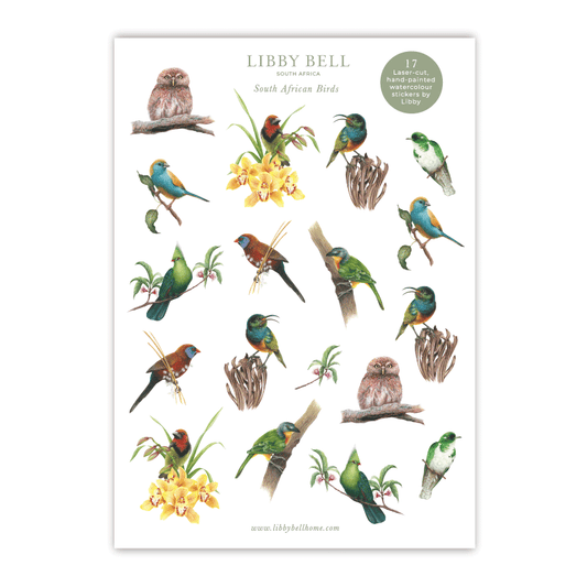 Birds of South Africa Sticker Sheet