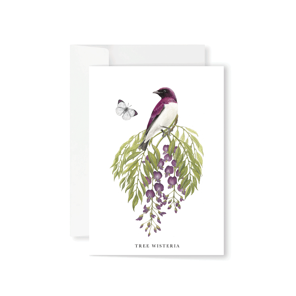 Tree Wisteria Greeting Card