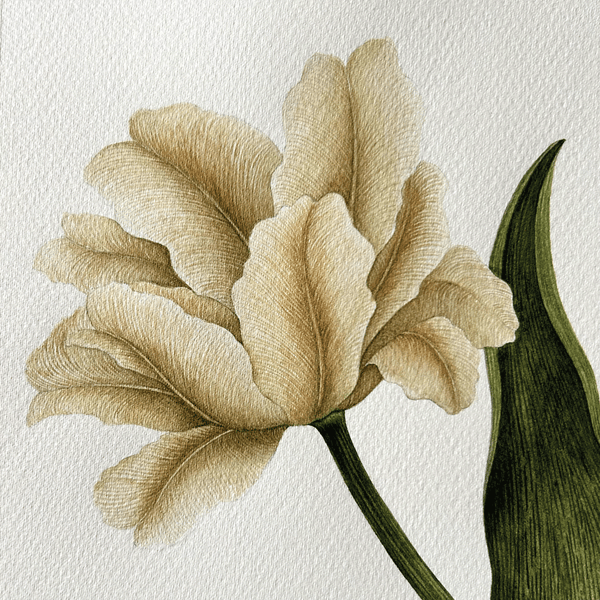 Tulipa 'White Parrot'