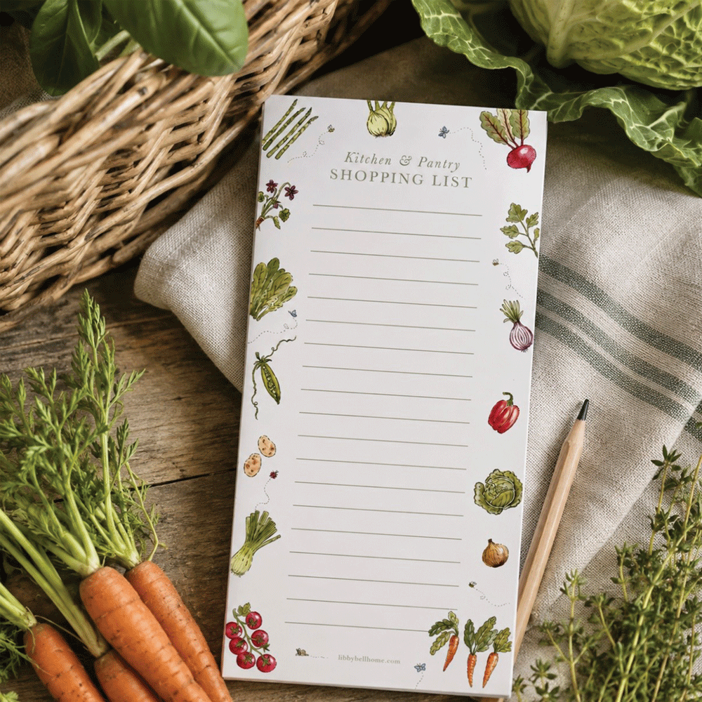 Veg Shopping List Pad (with magnets)