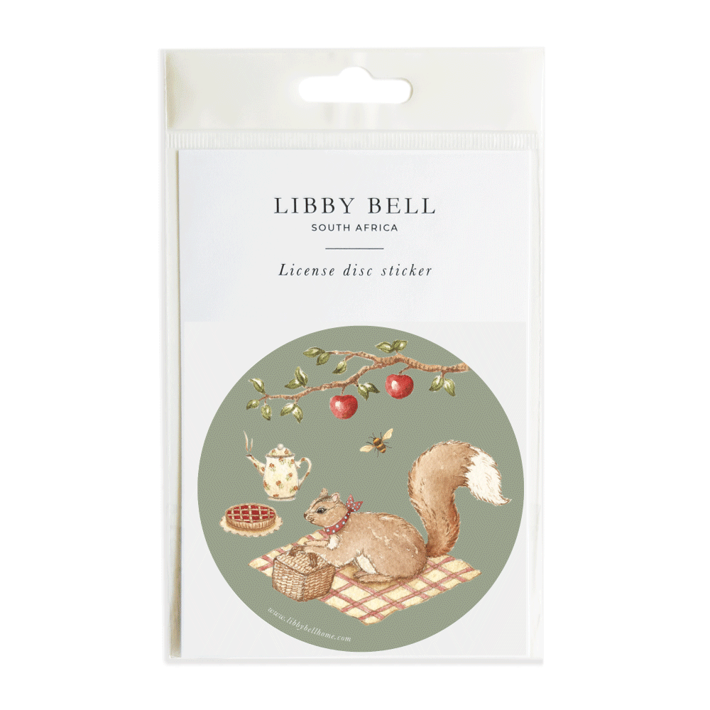 Squirrel Picnic License Disc Sticker