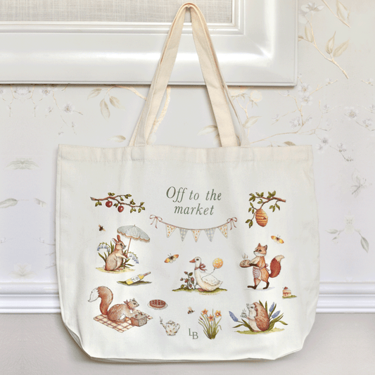 Woodland Picnic Canvas Tote Bag