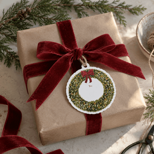 Bow Wreath Gift Tags (set of 8)