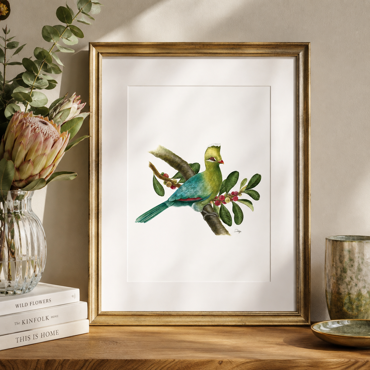 Knysna Turaco with Wild Figs Print
