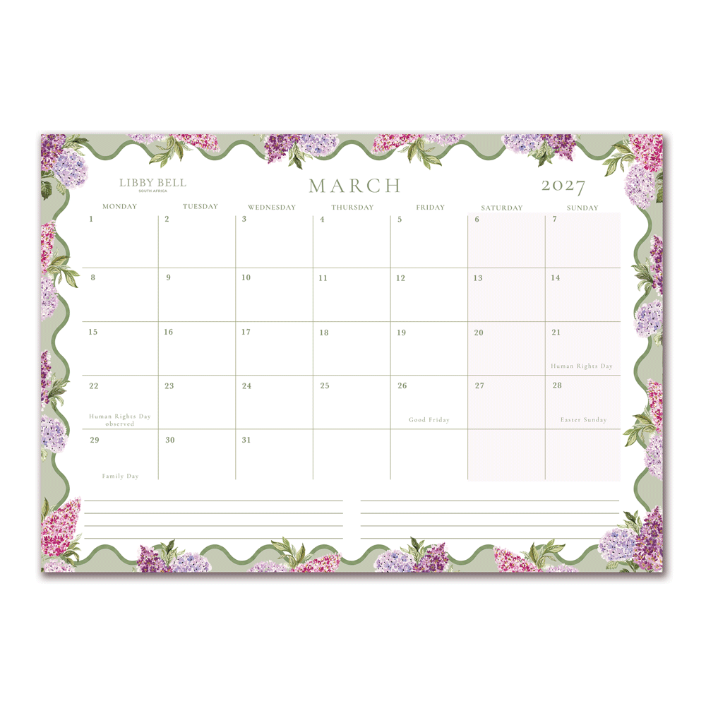 {Pre-Order} The Botanical Year - 2027 Deskpad Calendar (A3 - Large)
