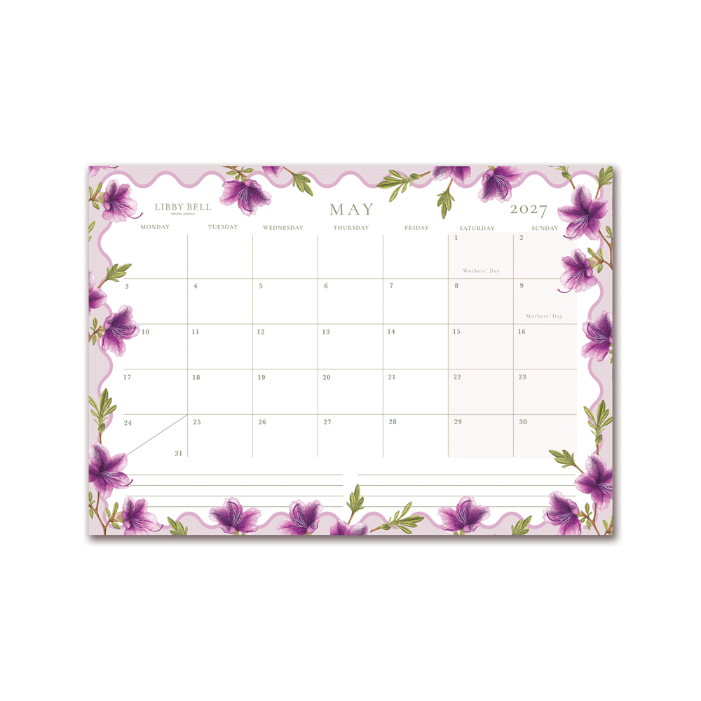 {Pre-Order} The Botanical Year - 2027 Deskpad Calendar (A4 - Medium)
