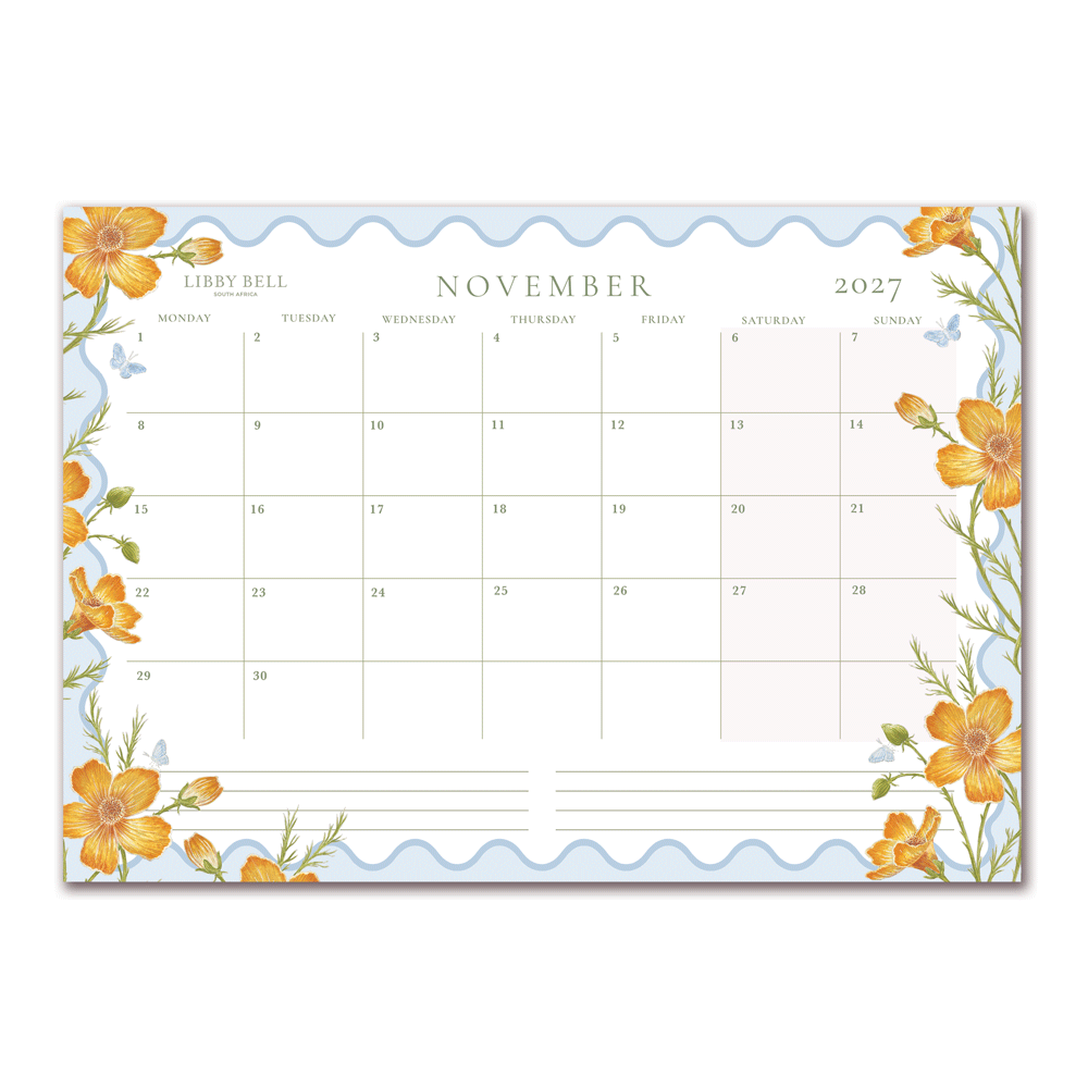 {Pre-Order} The Botanical Year - 2027 Deskpad Calendar (A3 - Large)