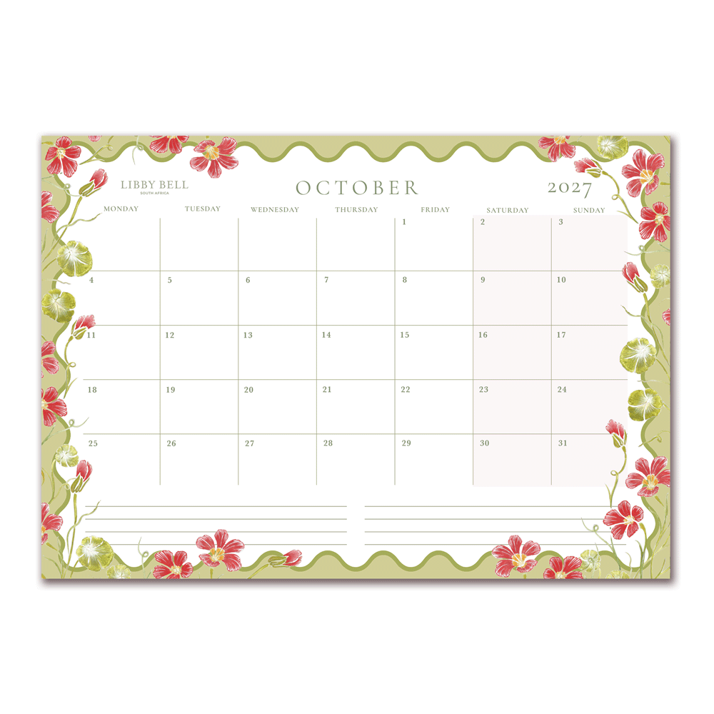 {Pre-Order} The Botanical Year - 2027 Deskpad Calendar (A3 - Large)