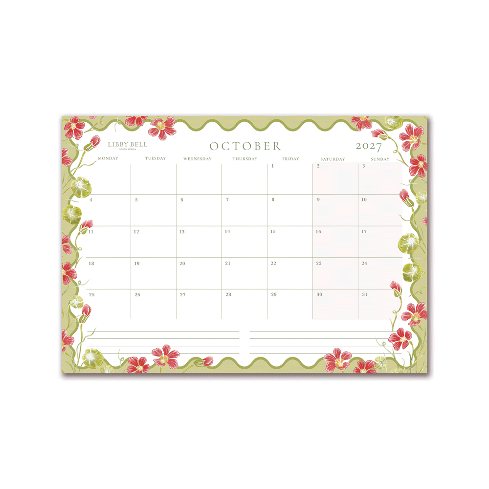 {Pre-Order} The Botanical Year - 2027 Deskpad Calendar (A4 - Medium)
