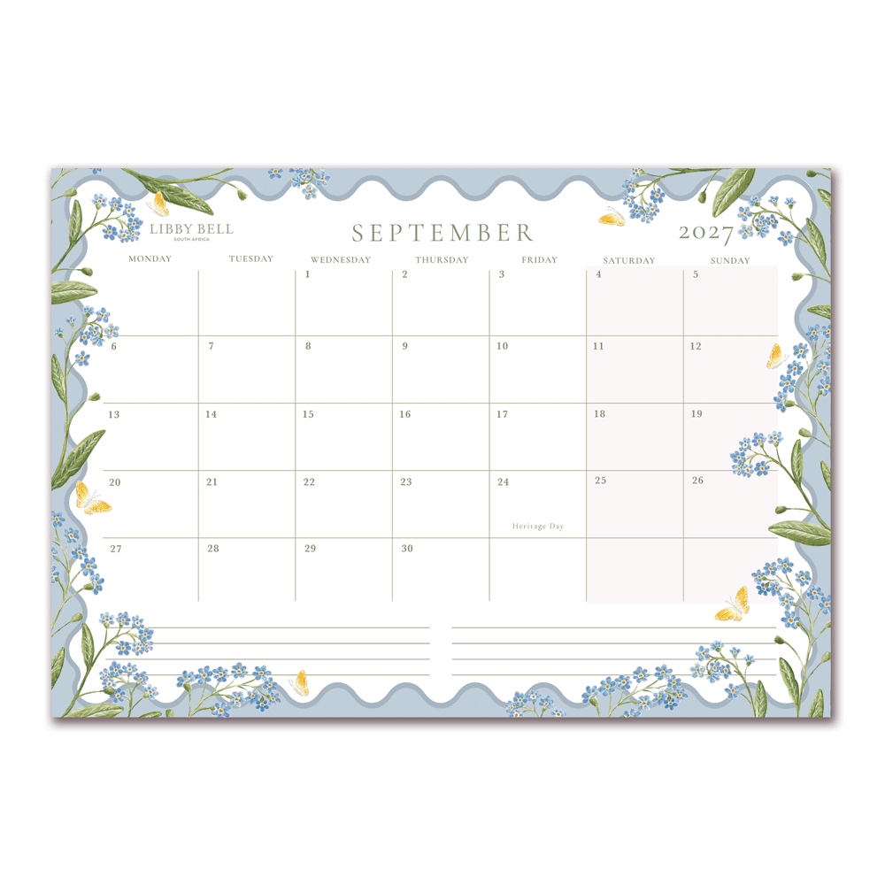 {Pre-Order} The Botanical Year - 2027 Deskpad Calendar (A3 - Large)