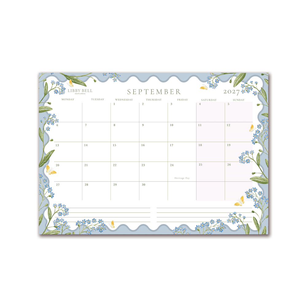 {Pre-Order} The Botanical Year - 2027 Deskpad Calendar (A4 - Medium)